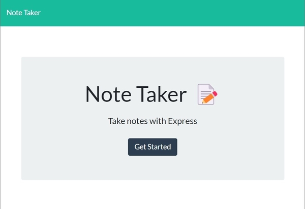 Note Taker application.